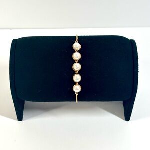 18k Rose gold-plated pearl bolo bracelet